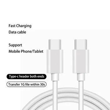 1-2 м 65 Вт 6A Тип C Зарядный кабель с дисплеем зарядки Новый нейлоновый шнур быстрой зарядки USB C - USB C для телефона / планшета Изображение 3