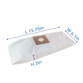 12 шт. Бумажный мешок для пыли на 1,5 галлона, совместимый с одноразовым фильтр-мешком Shop Vac на 1-1,5 галлона 90667 Тип A 9066700 Изображение 1