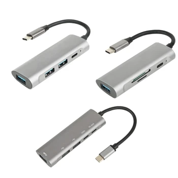 16FB Концентратор типа C Адаптер типа C на USB3.0/2.0 для устройств типа C Несколько устройств USB и устройств передачи данных Передача данных 5 Гбит/с