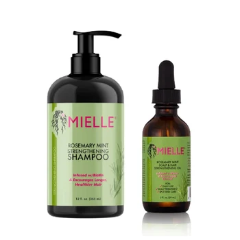 2 шт. Mielle Organics Шампунь и масло для волос Восстанавливают сухие и поврежденные волосы, подходят для сухих и секущихся волос 355мл
