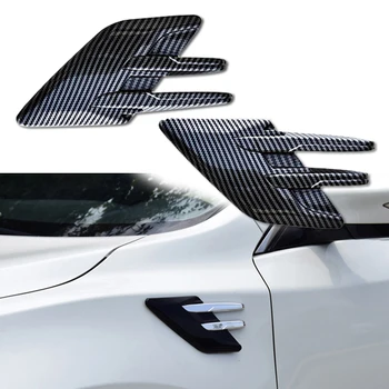 2 шт. Автомобильная боковая поддельная вентиляционная наклейка Акула Жабра Боковой Воздуховод Вентиляционный Канал Для Chevrolet Tahoe Cruze Z71 Aveo Camaro Captiva
