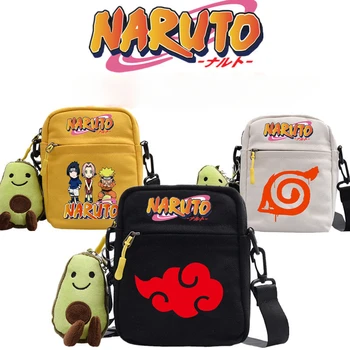 2023 Новая маленькая квадратная сумка с принтом аниме-персонажа Наруто для детей, косая сумка через плечо для мужчин и женщин, рюкзак, подарок на день рождения