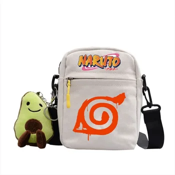 2023 Новая маленькая квадратная сумка с принтом аниме-персонажа Наруто для детей, косая сумка через плечо для мужчин и женщин, рюкзак, подарок на день рождения Изображение 2