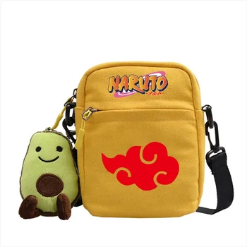 2023 Новая маленькая квадратная сумка с принтом аниме-персонажа Наруто для детей, косая сумка через плечо для мужчин и женщин, рюкзак, подарок на день рождения Изображение 3