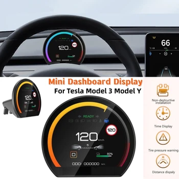 3,54-дюймовый проекционный ЖК-дисплей Модифицированный автомобильный мини-дисплей приборной панели для Tesla Model 3 Model Y Изображение 0