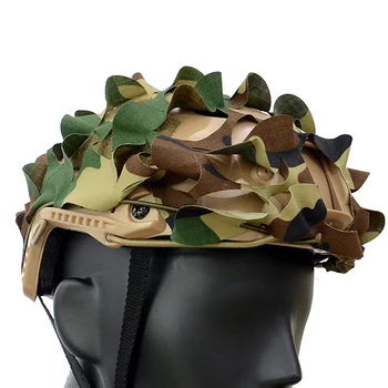 3D Camo Net Страйкбольный чехол для шлема Лазерная резка нейлона Кулиска Шлем Scrim CS Wargame Пейнтбол Парашютист Охотничьи аксессуары