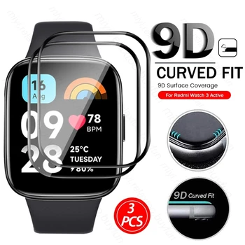 3PCS 9D Защитное Стекло Для Xiaomi Redmi Watch 3 Active Lite Light Смарт-часы 3Active 3Lite 1,83-дюймовая защитная пленка для экрана