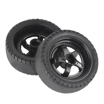 4 шт. RC Drift Tire Wheel Hard Tire RC Parts Black For LDRC LD1201 P06 WPL B14 B24 C14 C24 C34 C44 RC Авто Аксессуары для обновления Изображение 1