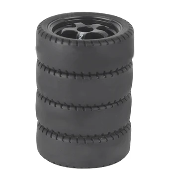 4 шт. RC Drift Tire Wheel Hard Tire RC Parts Black For LDRC LD1201 P06 WPL B14 B24 C14 C24 C34 C44 RC Авто Аксессуары для обновления Изображение 4