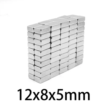 5-200 шт 12x8x5 мм сверхмощный прочный блок редкоземельных элементов NDFEB неодимовый магнит 12 мм x 8 мм x 5 мм Магниты N35 12 * 8 * 5 мм
