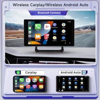 5-дюймовый портативный автомобильный радиоприемник с видеорегистратором Carplay Android Auto Driving Recorder Bluetooth FM Камера заднего вида Прочный Изображение 4