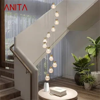 ANITA Nordic Creative Люстра Лампы Современные Светильники Подвесное освещение Дом Светодиод для лестницы Холл