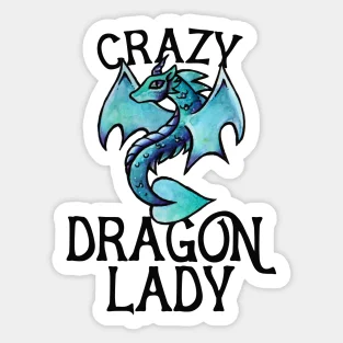 Crazy Dragon Lady 5 шт. Наклейки для фона Бутылки с водой Наклейки Декор Искусство Украшения Комнаты Домашний Бампер Мультфильм Изображение 0