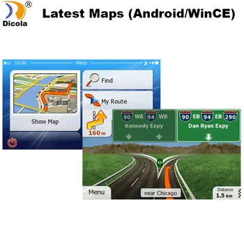 GPS Карты Micro SD 32 ГБ для системы Windows / Android Последняя версия Бесплатное обновление для автомобильной навигации Европа / Россия / Америка