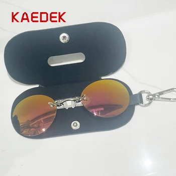 KAEDEK Клипса на носу Очки Круглые Матрица Morpheus Солнцезащитные очки Mini Frameless Vinage Мужские очки UV400 Изображение 1