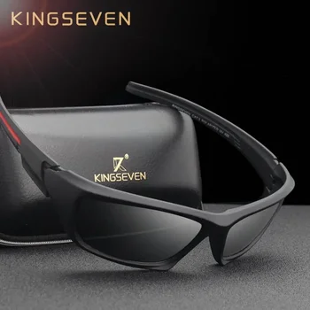 KINGSEVEN Солнцезащитные очки для мужчин Солнцезащитные очки ночного видения для мужчин Фирменный дизайн Высококачественные зеркальные очки для вождения UV400