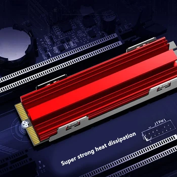 M.2 SSD NVMe Радиатор M2 2280 Твердотельный жесткий диск Алюминиевый радиатор Прокладка SSD Рассеивание тепла Радиатор Прокладка ПК Аксессуары для ПК Изображение 1