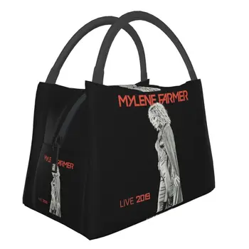 Mylene Farmer Термоизолированная сумка для ланча Женщины Французский певец Многоразовый контейнер для обеда для пикника Многофункциональная коробка для еды