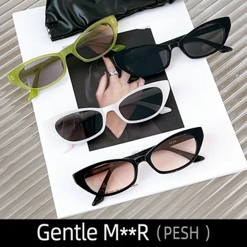 PESH GENTLE GM Солнцезащитные очки для женщин Мужские черные очки Кошачий глаз MGlasses Шпион Мода Оверсайз Люкс Дизайнер Бренд Корея Изображение 0