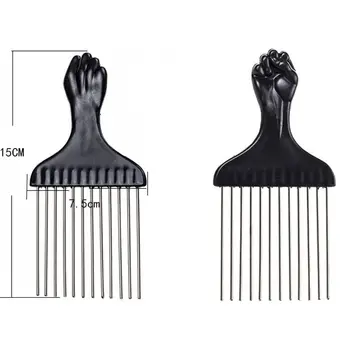 Pik Styling Прическа Инструмент для укладки Африканская щетка для волос Парикмахерская металлическая расческа Изображение 1