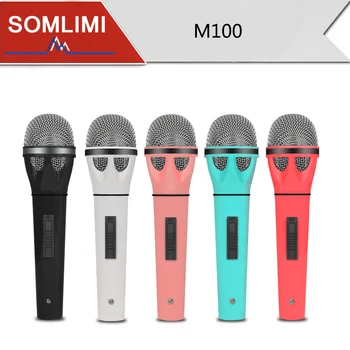 SOMLIMI Высококачественный проводной микрофон POP M100 Профессиональное исполнение Наружное подключение Аудио Домашнее динамическое пение Караоке