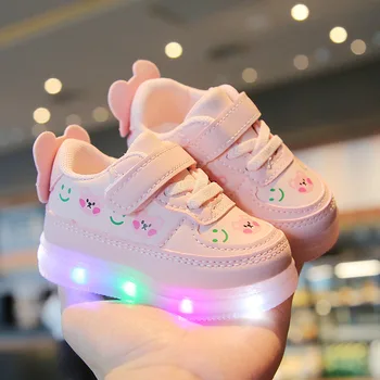 Tenis Детская светодиодная обувь Мальчики Девочки Светящиеся кроссовки Светящаяся обувь для детей Мягкая подошва Дышащая повседневная детская обувь для малышей