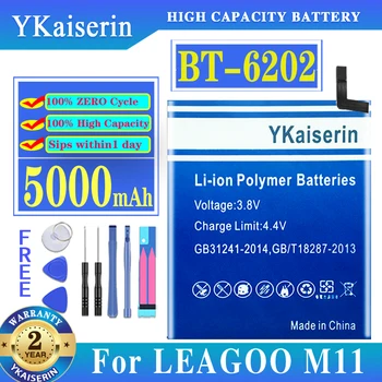 YKaiserin Аккумулятор BT-6202 BT6202 BT 6202 5000 мАч для аккумулятора LEAGOO M 11 M11 Batterie + Бесплатные инструменты