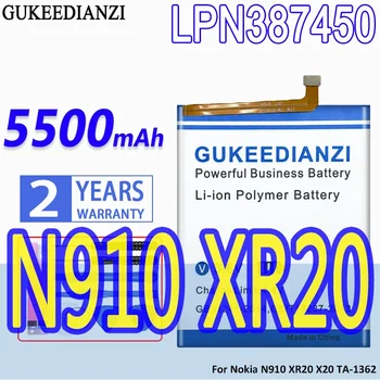 Аккумулятор большой емкости GUKEEDIANZI LPN387450 5500 мАч для Nokia N910 XR20 X20 TA-1362