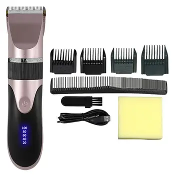 Бритвы Керамическое лезвие Электрическая машинка для стрижки волос Цифровой дисплей Триммер для волос USB Перезаряжаемый резак для волос Парикмахерская машина
