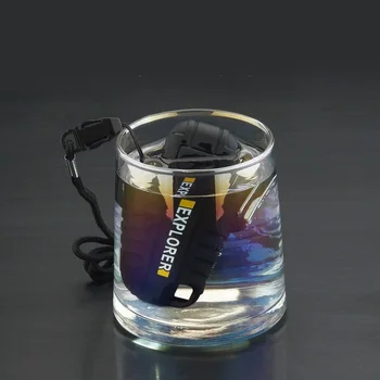 Водонепроницаемая телескопическая зажигалка с двойной дугой Type-C USB Перезаряжаемая электрическая зажигалка 360 ° Вращающаяся плазма Прикуривающие принадлежности Изображение 4