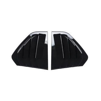  Глянцевый черный задний боковой вентиляционный клапан Четверть окна Жалюзи Крышка жалюзи Накладка для Volkswagen Golf MK8