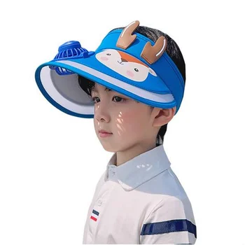 Детская шляпа от солнца с веером летом Детский мультяшный милый солнцезащитный козырек A124