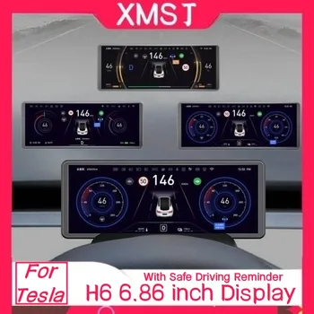  для модели 3 / Y H6 Mini Screen 6,86 дюйма Приборная панель Спидометр Датчики Дисплей приборной панели для Tesla 2017-2023 с камерой Изображение 0