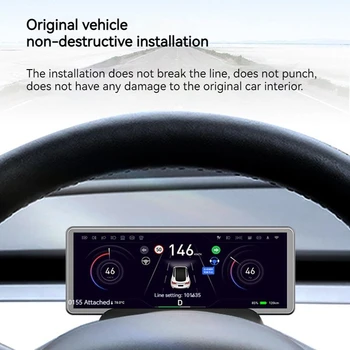  для модели 3 / Y H6 Mini Screen 6,86 дюйма Приборная панель Спидометр Датчики Дисплей приборной панели для Tesla 2017-2023 с камерой Изображение 3