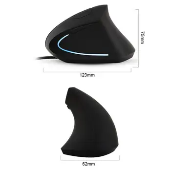  Игровая вертикальная эргономичная мышь Правая рука USB 1600DPI Оптический для ПК Изображение 3
