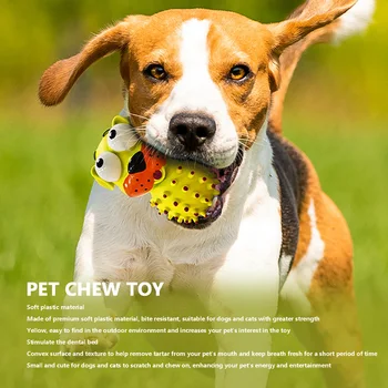  Игрушки для домашних животных Устойчивая к укусам чистка полости рта Симпатичная жевательная игрушка для собак