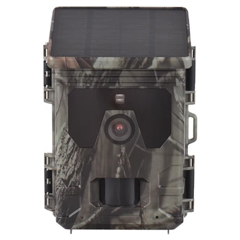 Камера ночного видения на солнечных батареях 50MP 4K Охота 0,3 с Время срабатывания Камера Trail для мониторинга дикой природы Охота на оленей Изображение 0