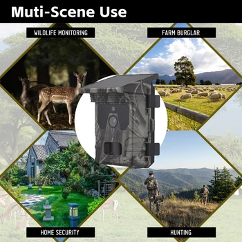 Камера ночного видения на солнечных батареях 50MP 4K Охота 0,3 с Время срабатывания Камера Trail для мониторинга дикой природы Охота на оленей Изображение 4