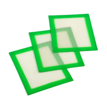  Квадратный силиконовый коврик зеленого цвета для выпечки Курение Антипригарный термостойкий силиконовый коврик для сковороды Аксессуары для курения Изображение 4