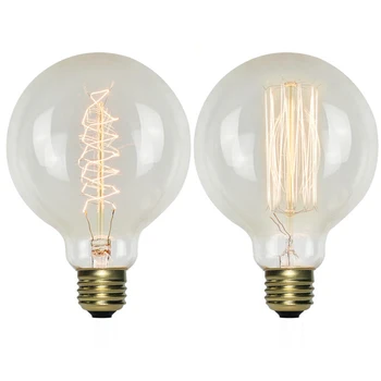 Лампа Эдисона E27 40 Вт 60 Вт 80 Вт 220 В C35 ST64 T45 BT53 A60 G80 G95 G125 Лампа накаливания Лампа накаливания Винтажная лампа для декора