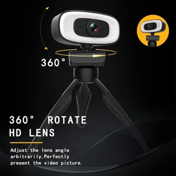 Мини-веб-камера 4K 1080P Камера 2K Full HD с микрофоном 15-30 кадров в секунду USB Веб-камера для Youtube PC Ноутбук Видеосъемка Изображение 1