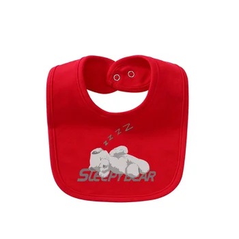 Модные нагрудники для новорожденного Дизайнерский нагрудник Sleep Bear Print Чистый хлопок Детские девочки Мальчики Фартук Для Детей Подарки