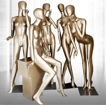 Новый высококачественный модный манекен Золотой женский манекен Высокое качество Горячая распродажа