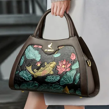 Повседневная сумка Роскошные кожаные сумки Кошелек Женская сумка 2023 Дизайнерская сумка через плечо Messenger для женщин-покупателей Sac Изображение 1