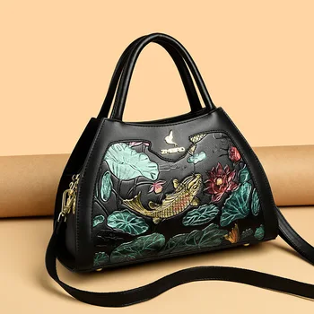 Повседневная сумка Роскошные кожаные сумки Кошелек Женская сумка 2023 Дизайнерская сумка через плечо Messenger для женщин-покупателей Sac Изображение 2