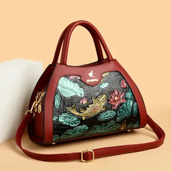 Повседневная сумка Роскошные кожаные сумки Кошелек Женская сумка 2023 Дизайнерская сумка через плечо Messenger для женщин-покупателей Sac Изображение 3