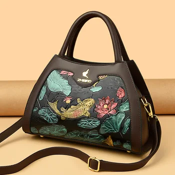 Повседневная сумка Роскошные кожаные сумки Кошелек Женская сумка 2023 Дизайнерская сумка через плечо Messenger для женщин-покупателей Sac Изображение 4