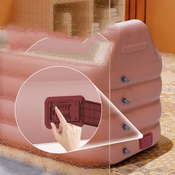 Портативная мобильная ванна Надувная складная пластиковая крышка ведра Ванна для взрослых Большая отдельно стоящая бытовая ванна Baignoire Изображение 4