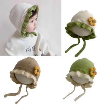 Прекрасная шляпа принцессы Элегантная детская шапочка в стиле принцессы Кружева Детализированная шапка-ушанка Удобная одежда для осени / зимы
