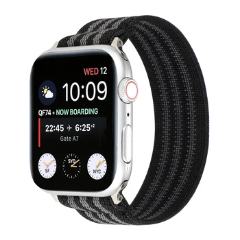 Ремешок для браслета Apple Watch Эластичный тканевый ремешок с принтом для смарт-часов, тканевый ремешок, женский и мужской ремешок с бахромой для ремня Iwatch